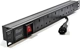 Dynamode 6 Way PDU Extension Lead 13A UK Socket 3M IEC14 Cable view 1