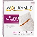 WonderSlim High Protein Snack Bar/Diet Bars - Cinnamon Oatmeal Raisin (7ct) - Trans Fat Free, Aspartame Free, Kosher, Cholesterol Free