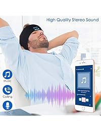 BeMyLady   Máscara para dormir con Bluetooth, auriculares inalámbricos, para viaje, música, ojos, Bluetooth, con micrófono, tiempo de reproducción largo, para iPhone, teléfonos móviles Android, iPad, tabletas