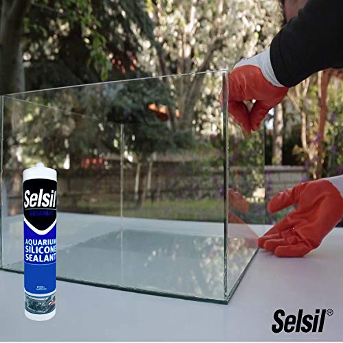 SELSIL Aquarium Silicone Sealant Clear, High Elasticity, Safe for Fish