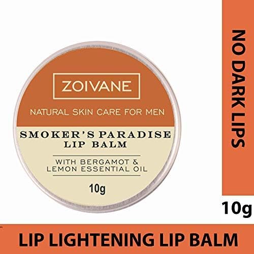 Zoivane Men Lip Balm For Dark And Shine- Free Lips - Lemon And Bergamot Essential Oil 10G