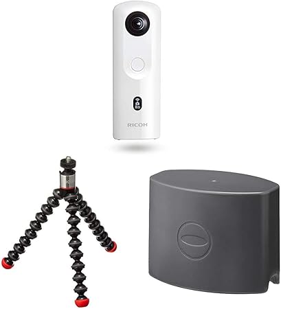 Amazon Ricoh Theta Sc2 White ホワイト 360度全天球カメラ 360 手振れ補正機能搭載 4k動画 進化したhdr合成機能 ゴリラポッド付き車内360 撮影キット ウェアラブルカメラ アクションカム 通販