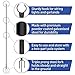 Outdoor String Lights Pole (1 x 8f) – Light Up Patio or Garden with LED Or Solar Hanging Bulbs - 3-Prong 8
