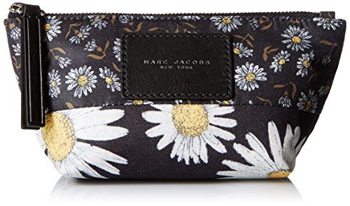 Marc Jacobs Small Trapezoid B.y.o.t. Mixed Daisy Flower Cosmetics Case, Black/Multi