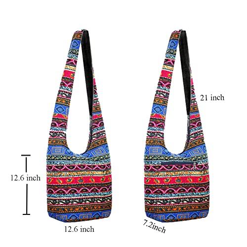 KARRESLY Bohemian Cotton Hippie Crossbody Bag Hobo Sling Bag Handmade