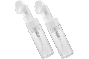 IWOWHERO Facial Cleanser Foamer Bubble Maker 2Pcs Silicone Brush Pump Bottles for Facial Cleaning and Lash