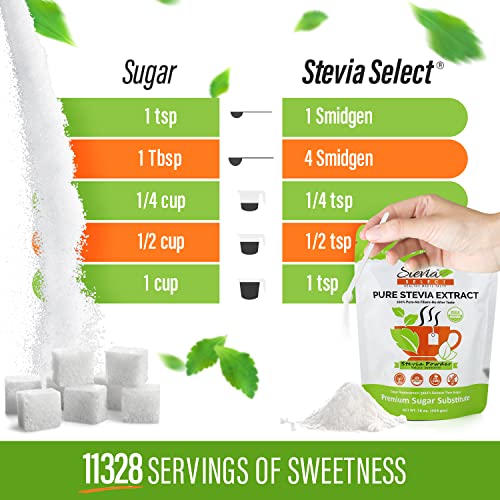 Stevia Select Pure Organic Stevia Powder 100 Stevia Without