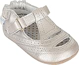 Robeez Girls' Ruby T-Strap Mary Jane, Ruby Warm Grey, 9-12 Months M US Infant
