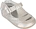 Robeez Girls' Ruby T-Strap Mary Jane, Warm Grey, 9-12 Months M US Infant