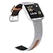 Jobese Compatible with Fitbit Blaze Bands, Soft Classic Canvas Fabric Straps with Genuine Leather Bands with Silver Metal Frame Compatible with Fitbit Blaze Bands Men Women