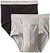 Munsingwear Men's 2-Pack Full-Rise Pouch Brief,Black/Grey Heather,Medium