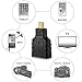 Micro HDMI to HDMI Adapter - High Speed HDMI Type D to Type A Male to Female M/F Port Socket Plug Jack Connector Converter Adaptor Supports 4K 4Kx2K Ultra HD UHD 1080P Full HD 3D ARC Ethernet