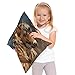 Moslion Indian Horse Cotton Linen Square Decorative Throw Pillow Covers Brown Horse Animal Cushion Cover for Men Boys Livingroom Bedroom Sofa 18x18 Inch