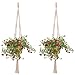 eBoot 2 Pack 41.3 Inches Cotton Rope Plant Hanger Flower Pot Plant Holder Hangers for Indoor Outdoor Plant Hanging, 4 Legs