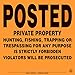 4 Pack Aluminum Posted Private Property Signs (Orange)