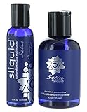 Set Sliquid Natural Satin Intimate Moisturizer Lubricant 4.2 FL Plus 2 FL Travel Size