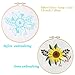 Unime Full Range of Embroidery Starter Kit with Pattern, Cross Stitch Kit Including Embroidery Cloth with Color Pattern, Embroidery Hoop, Color Threads, and Tools Kit(Sunflower,Bouquet)