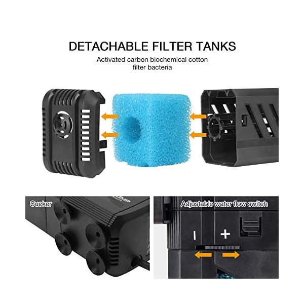 IREENUO-Internal-Fish-Tank-Filter-6W-500LH-4-in-1-Aquarium-Filter-Pump-Submersible-Fish-Tank-Water-Pump-Air-Pump-for-50-150L-Fish-Tank-500LH IREENUO Internal Fish Tank Filter, 6W 4 in 1 Aquarium Filter Pump Submersible Fish Tank Water Pump Air Pump for 30-150L…