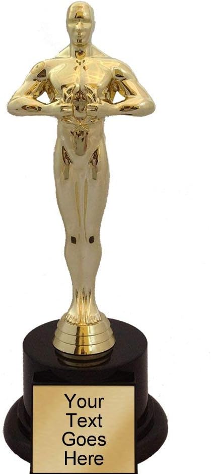 Amazon Com Oscar Like Replica Achievement Trophy 10 25 With 4 Lines Of Custom Text Sports Award Trophies Sports Outdoors