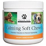 Natural Jack Organic 120 Anxiety Calming Treats for Dogs- Anxiety Relief for Your Dog in the Form of a Delicious Treat- Organic, Made in the USA