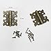 2pcs Mini Vintage Brown 22x25mm Decorative Box Furniture Cabinet Butterfly Hinges JC84084