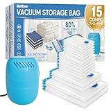 MattEasy Vacuum Storage Bags with Electric Pump, 15