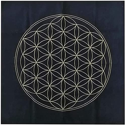 Namvo Tarot Cloth Tarot Card Tablecloth Flower of Life Divination Altar Cloth Board Game Card Pad 49cm*49cm