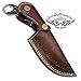 Ram Horn 9.5'' Fixed Blade Custom Hand Made Damascus Steel Hunting Knife 100% Prime Quality with Leather Sheath