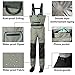 8 Fans Men’s Fishing Chest Waders - 3-Ply Durable Breathable and Waterproof with Neoprene Stocking Foot Insulated Chest Waders, for Duck Hunting, Fly Fishing, A Mesh Storage Bag Included Size 3XL