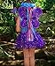 Enchantly Girls Dark Purple & Teal Fairy Set with Wings, Fairy Wand and Satin Ribbon Halo