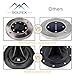 SOLPEX Solar Powered Disk Lights, 8LED Solar Pathway Lights Outdoor Waterproof Garden Landscape Lighting for Yard Deck Lawn Patio Walkway-Warm White (4 Pack)
