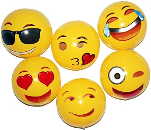 Amazon ビーチボール 絵文字 顔文字 6個 セット 子供 プール 誕生日 パーティー 玩具 おもちゃ イベント ビーチ ボール ラフネ Roughne ビーチボール おもちゃ