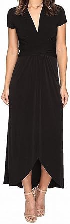 michael michael kors high low faux wrap dress