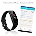 Kirlor Fitness Tracker, V10 New Version Colorful Screen Smart Bracelet with Heart Rate Blood Pressure Monitor,Smart Watch Pedometer Activity Tracker Bluetooth for Android & iOS (V10-Black)