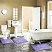 HOMEIDEAS [Upgraded] 3 Pieces Bathroom Rugs Set Lavender, Luxury Soft Chenille Bath Mats Set, Absorbent Shaggy Bath Rugs & Slip Resistant Plush Carpets Mats for Tub, Shower, Bathroom