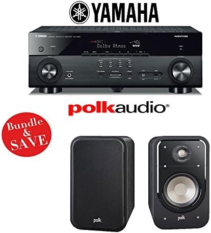 Yamaha AVENTAGE RX-A660BL 7.2-Ch Network AV Receiver + (1) Pair of Polk Audio Signature S20 Bookshelf Speakers - Bundle