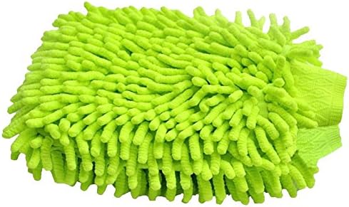 Microfiber Wash Mitt Car Wash Mitt - Wood, Mirrors, Furniture, Glass &amp; Car Detailing - Both Side Microfiber Mittens - Non Woven Cover Inside