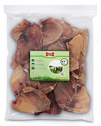 GigaBite Whole Pig Ears for Dogs (20 Pack) – USDA & FDA Certified All Natural Pork Ear Dog Treat – By Best Pet Supplies