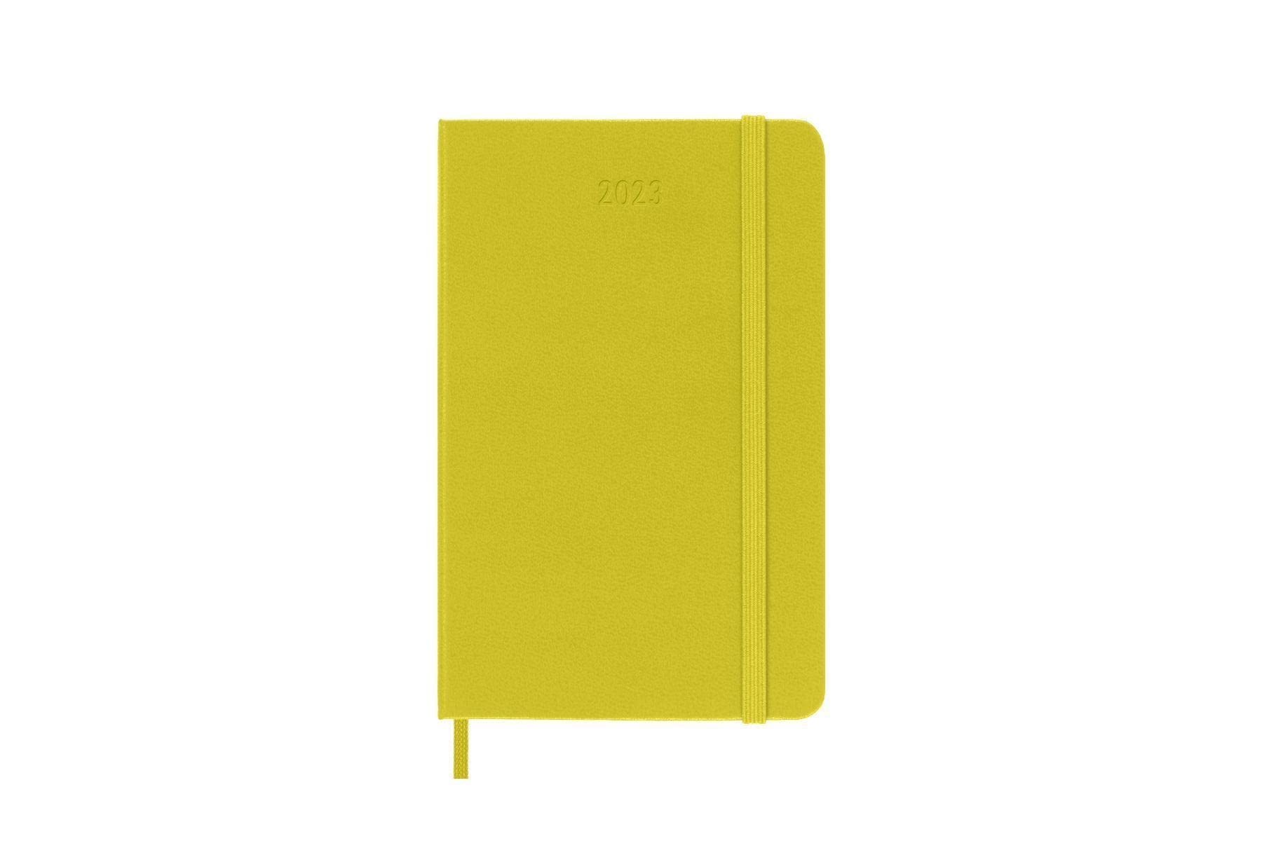 Moleskine Weekly Planner 2023, 12-Month Weekly Diary, Weekly Planner and Notebook, Hard Cover, Pocket Size 9 x 14 cm, Colour Hay Yellow