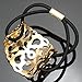 Gold Plated Q&Q Fashion Filigree Curved Lace Pony Tail Head Hair Elastic Dress Cuff Band