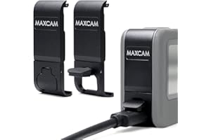 MAXCAM Aluminum Alloy Battery Cover Door for GoPro HERO12/HERO11/HERO10/HERO9 Black