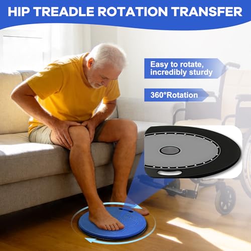 Rotating Transfer Table, Non-slip Swivel Disc, Patient Transfer From Wheelchair to Bed, Bathroom, Toilet and Car, 360° Swivel Transfer Plate