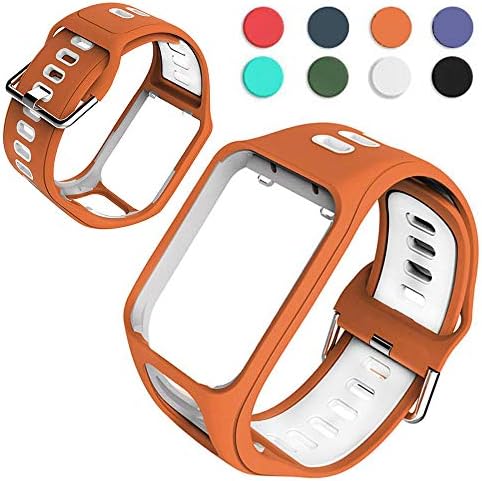 Goglor Watch Strap Replacement for Tomtom Golfer 2 Spark 3 Runner 2 Runner 3 Series, Comfy Wirst Band Professional Porous Design Lagre Watch Strap Bracelet Compatible with Tom Tom GPS Watch