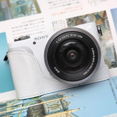Ciesta Leather Body Jacket Half Case for Sony NEX-3N PU Leather Jacket (White)