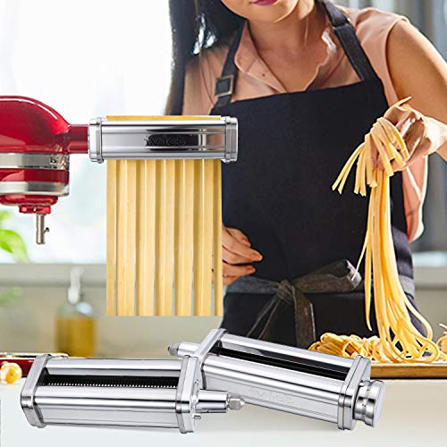 iVict 3Piece Pasta Roller & Cutters Attachments Set for all KitchenAid