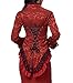 Women's Victorian Steampunk Corset Blazer Jacket for Wedding Red Size L