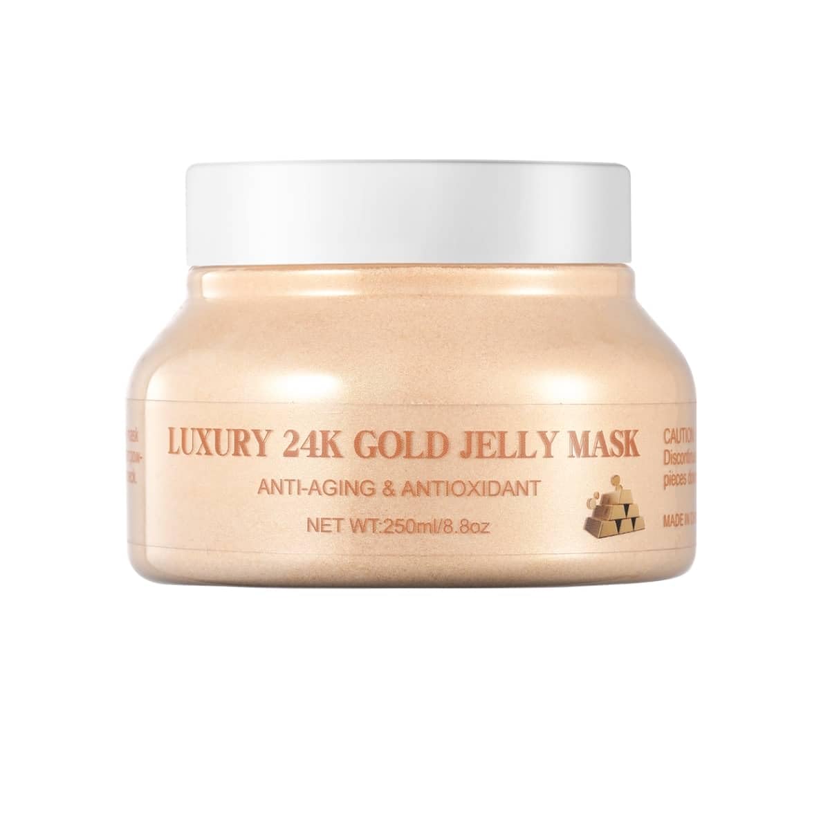 Britains Beauty Ultimate Jelly Masks - 10 Varieties for All Skin Types: Brightening, Hydration, Anti-Aging, Acne Treatment, Natural Ingredients, 250ml Each (Luxury 24K Gold Jelly Mask)