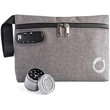 Smell Proof Bag with Alloy Grinder-These Smell Proof Bags are Great for herb Odor, can be Used as a Smell Proof Container or to Box up All Smelly Scent of Your stash in The Smell Proof case