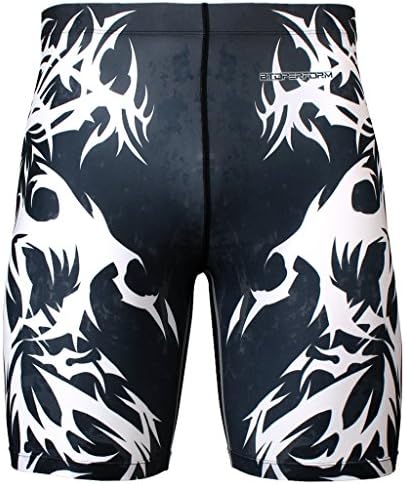 Btoperform Mens Womens MMA Running Printed Compression Tights Shorts Yoga Fy-323 (M)