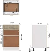 vidaXL Drawer Bottom Cabinet Sonoma Oak Finish Engineered Wood 50x46x81.5 cm view 2